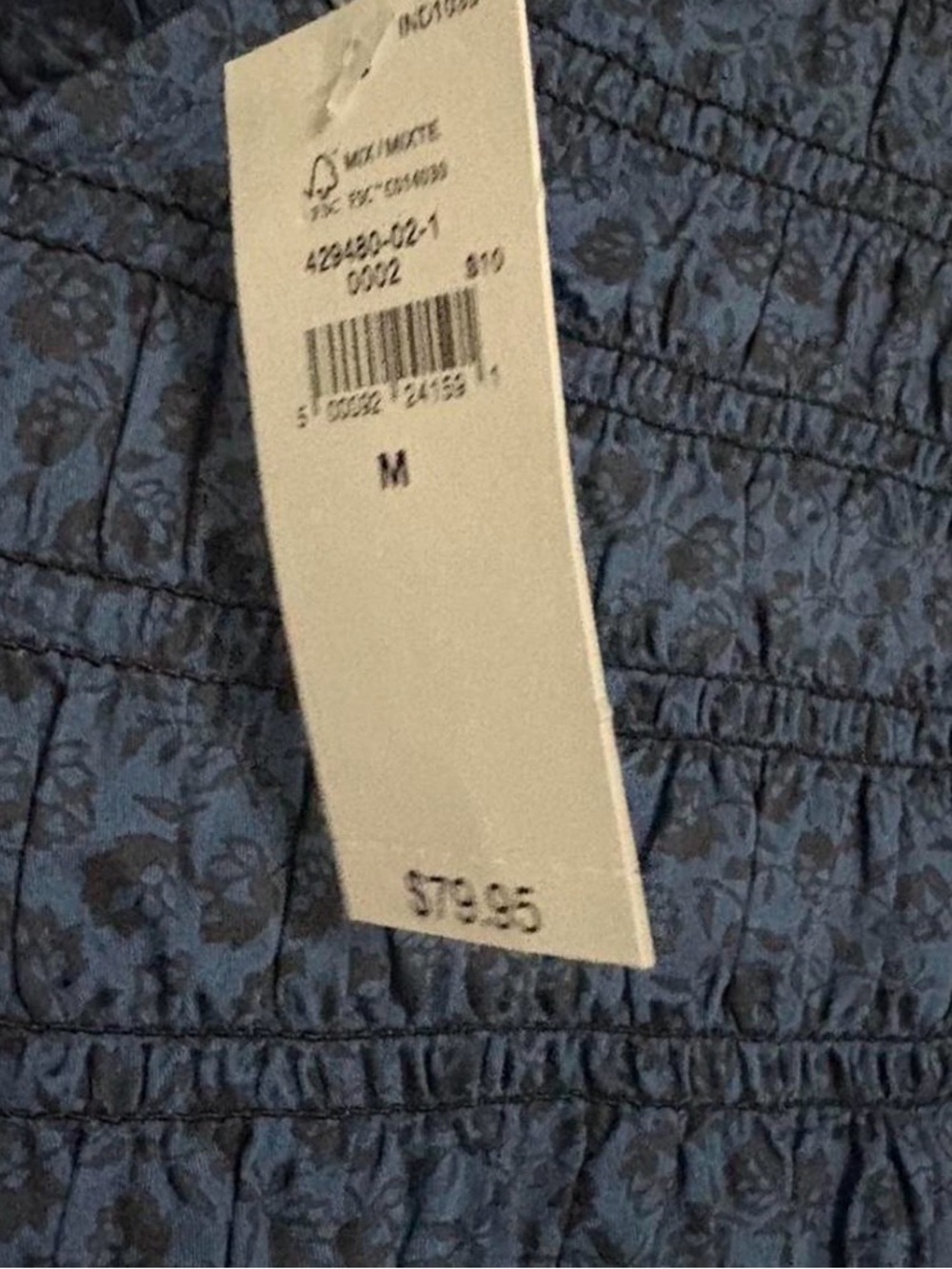 GAP Blue Floral Smocked Dress